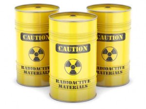 Radioactive waste barrels